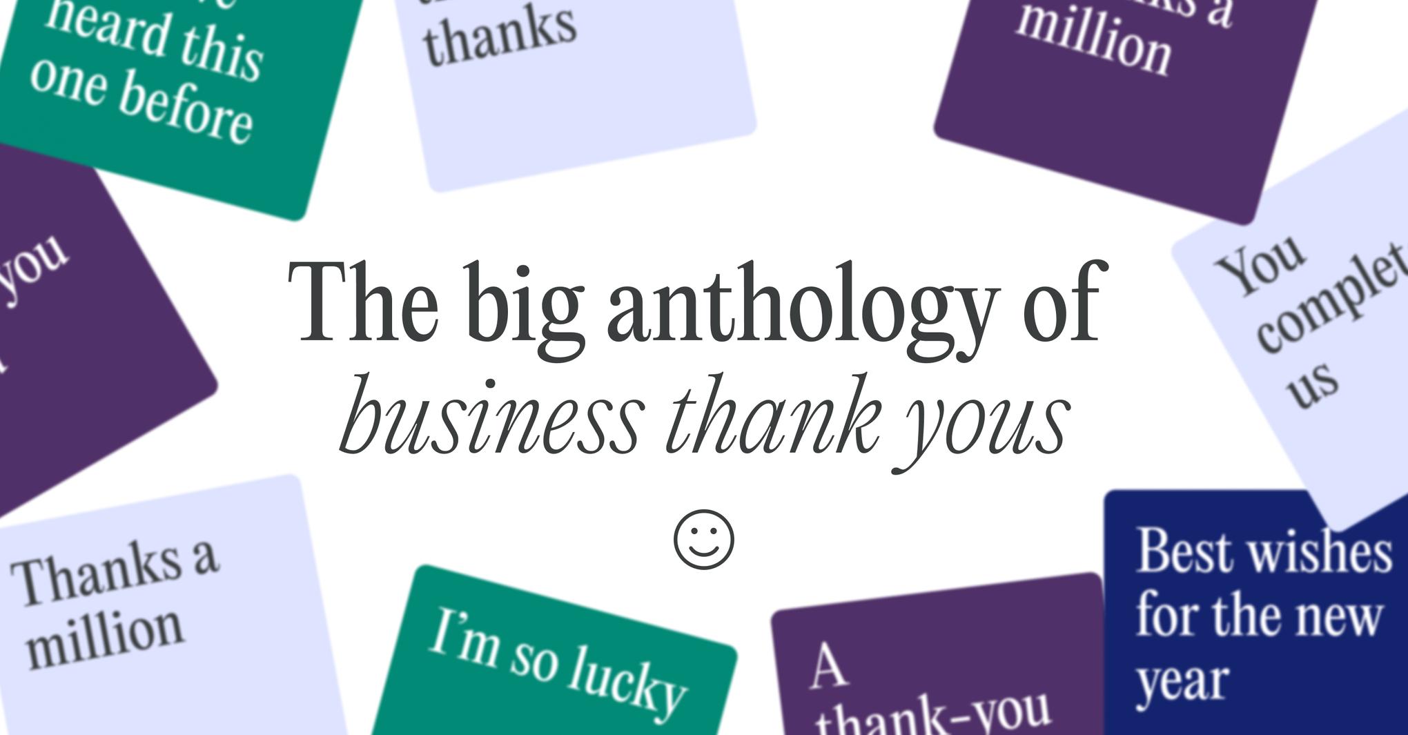 Featured image: Behold! It’s an anthology of thank you notes (for every business situation)