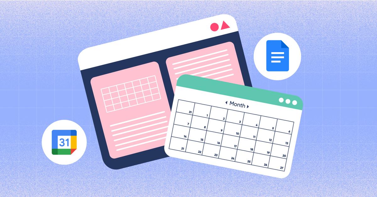 Featured image: How to create a calendar in Google Docs