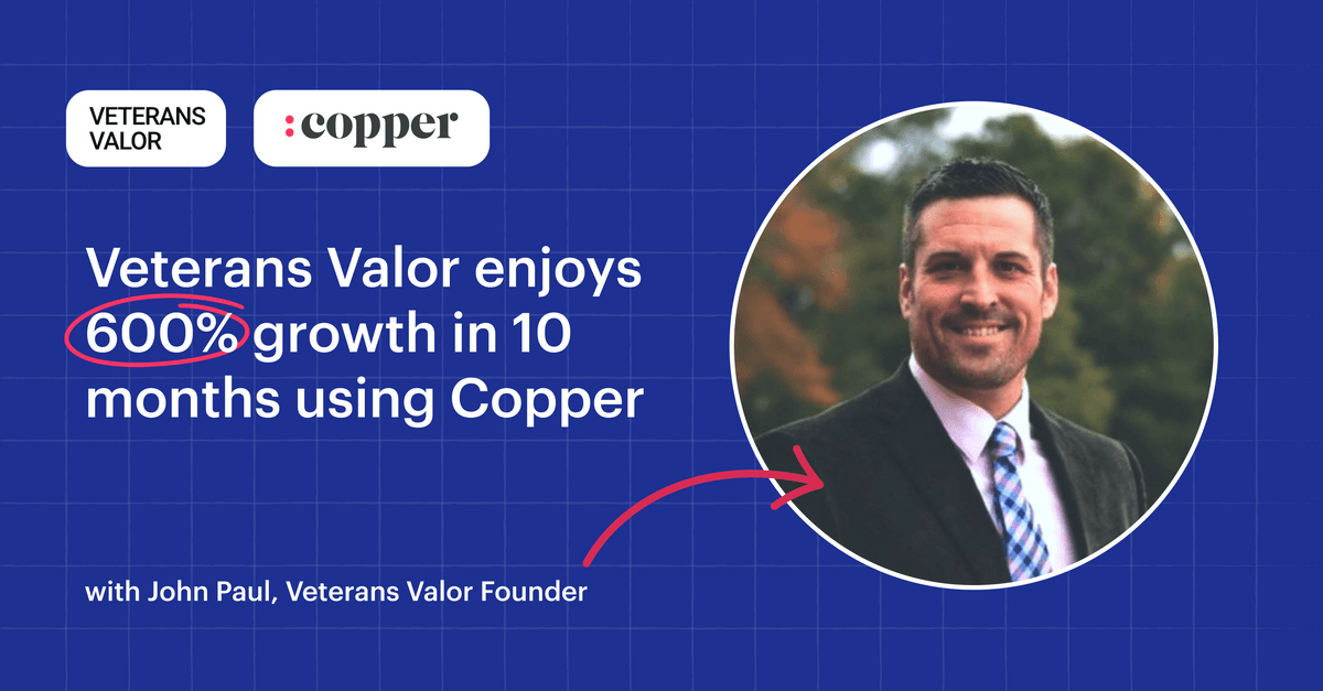 Featured image: Veterans Valor enjoys 600% growth in 10 months using Copper