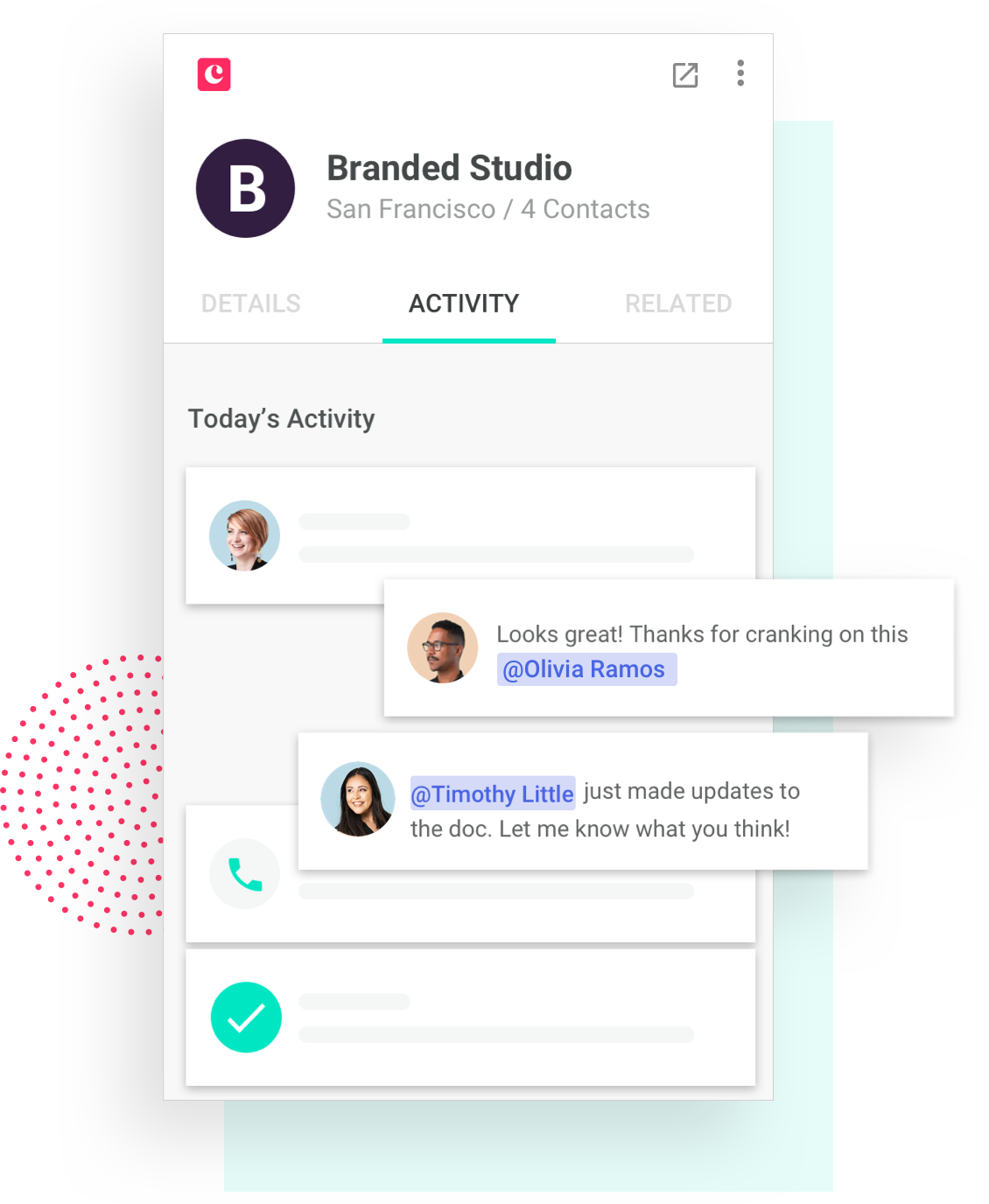 Real time sales help from others