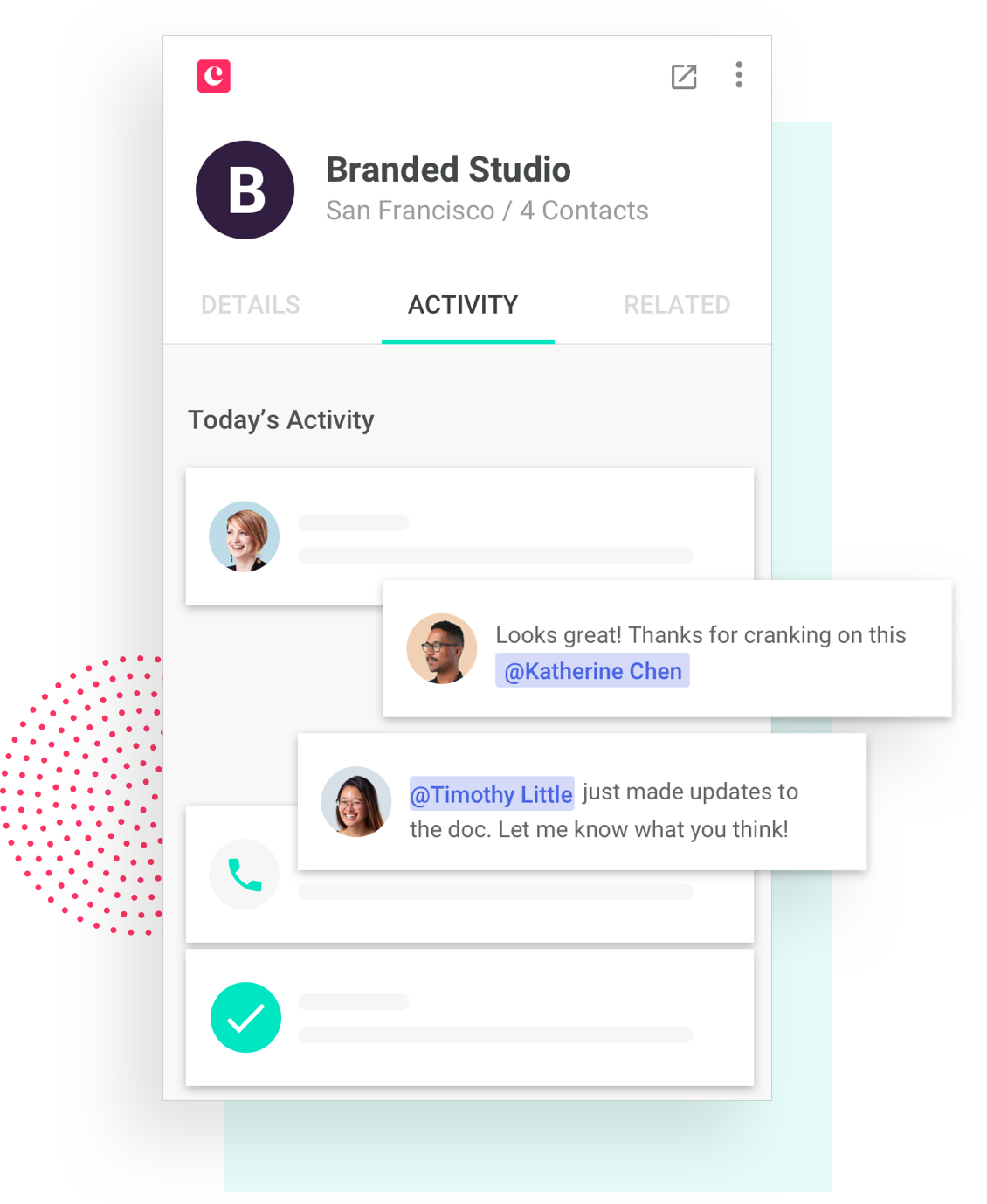 Real time sales help from others